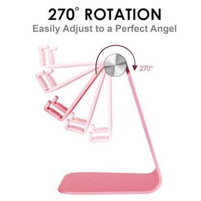 Phone & Tablet Stand Adjustable Multi‑Angle Aluminum Phone & Tablet Stand Non‑Slip Dock/Cradle/Charging Station for Desktop, Bed, Kitchen, Office (Rose Gold) - color: Rose Gold