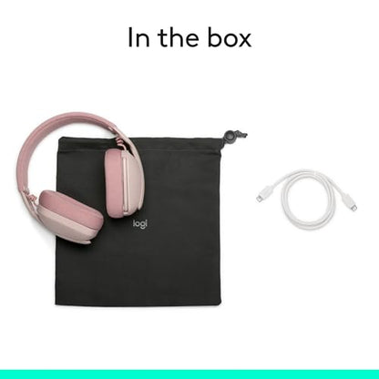 Logitech Zone Vibe 100 Lightweight Wireless Over Ear Headphones - Rose - color: Rose