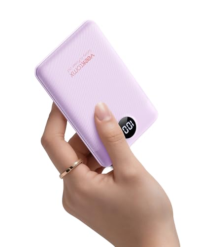 Portable Charger 10000mAh, Ultra Slim Power Bank Fast Charging (Purple) - color: purple