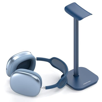 Headphone Stand, Aluminum Desk Headset Earphone Holder (Blue) - color: Blue