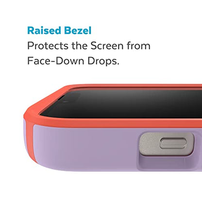 Speck iPhone 15 Plus & 14 Plus Case - Drop Protection, Scratch Resistant, Built for MagSafe iPhone Case with Soft Touch Coating - 6.7" iPhone, Dual Layer - Spring Purple/Energy Red CandyShell Pro - color: Spring Purple/Energy Red