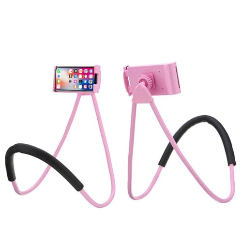 Universal Moblie Phone Stand,Lazy Cell Phone Holder&Neck Tablet Phone Mount - color: Pink
