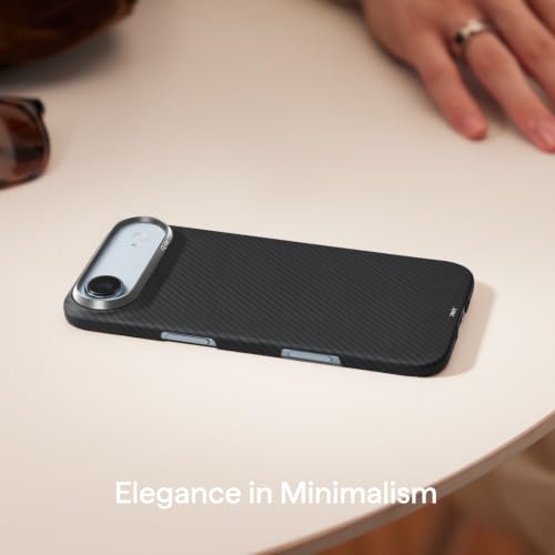 pitaka for iPhone Air Case with Caseless Touch Feeling, Black/Grey(Twill) - color: Black/Grey (Twill)