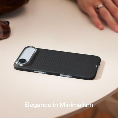 pitaka for iPhone Air Case with Caseless Touch Feeling, Black/Grey(Twill) - color: Black/Grey (Twill)