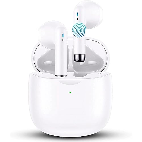 TWS Wireless Bluetooth 5.0 Earbuds with Charging Case for Unihertz Titan Slim in-Ear Earphones Headset with Mic and Touch Control - White