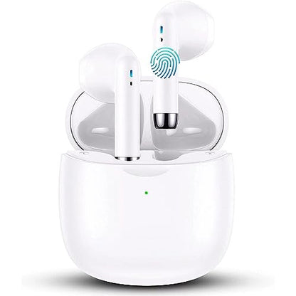 TWS Wireless Bluetooth 5.0 Earbuds with Charging Case for Unihertz Titan Slim in-Ear Earphones Headset with Mic and Touch Control - White