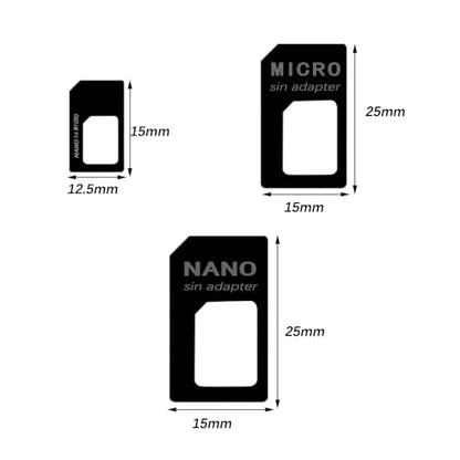 3 in 1 Nano SIM Card Adapter, SIM Card Adapter Kit, Sim Adapter Set Sim Card Adapter with SIM Ejector Pin Compatible with Mobile Phone