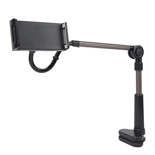 GOTOTOP Tablet Clamp Holder Aluminum Alloy Desk Mount Tablet Holder 360 Rotation 180 Tilt Fits 2.36 to 7.48 in Devices Up to 11 in for Desk Bedside Table Reading Video Calls