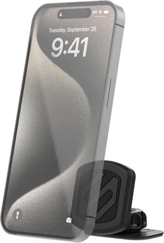 Scosche MAGDMB MagicMount Magnetic Phone Mount for Car, Dashboard Cell Phone Holder with 360° Adjustable Magnet Head, Universal Phone Stand for Car Compatible with iPhone, Samsung, and All Devices - size: 1 Pack, style: Dash