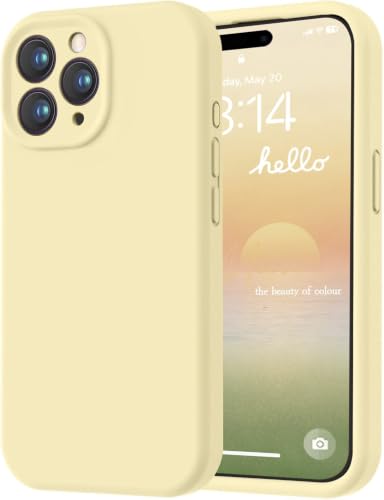 LOVE 3000 Designed for iPhone 15 Pro Max Case, Premium Silicone with [Soft Anti-Scratch Microfiber Lining] Shockproof Protective Phone Case for Men Women Girls 6.7", Creamy Yellow - color: Creamy Yellow, size: iPhone 15 Pro Max 6.7inch
