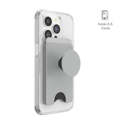 PopSockets Adhesive Phone Wallet with Grip- Tech Grey - color: Tech Grey, style: Adhesive