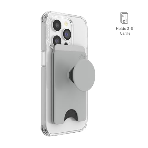 PopSockets Adhesive Phone Wallet with Grip- Tech Grey - color: Tech Grey, style: Adhesive