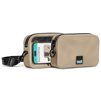 Booe Waterproof Belt Bag - Waterproof Fanny Pack - Warm Sand | 100% Waterproof Bag, IP67 Submersible, Airtight TRU Zip, Floats, Fits All Phones, Touchscreen-Friendly, Crossbody/Waist Pack - color: Warm Sand