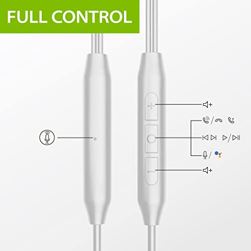 Avantree E171 - AUX 3.5mm Wired Earbuds with Microphone & Volume Control - color: White, size: Standard, style: AUX 3.5mm
