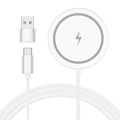 Magnetic Charger Wireless Fast Charging Pad for Samsung Galaxy Z Flip/Fold8 - color: White