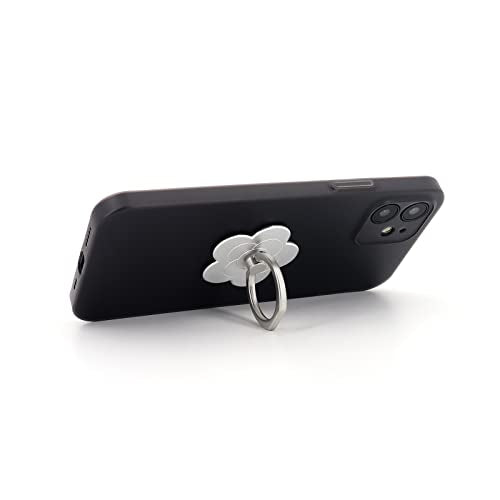 LaMignonne Cell Phone Ring Holder Flower Finger Ring Grip Stand 360° Rotation 180° Flip Universal Kickstand Compatible with All Smartphones (Silver Gray) - color: Silver Gray