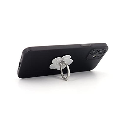 LaMignonne Cell Phone Ring Holder Flower Finger Ring Grip Stand 360° Rotation 180° Flip Universal Kickstand Compatible with All Smartphones (Silver Gray) - color: Silver Gray