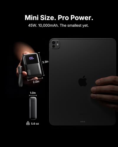 INIU Mini Portable Charger, Small 10000mAh 45W Fast Charging Power Bank - color: Black