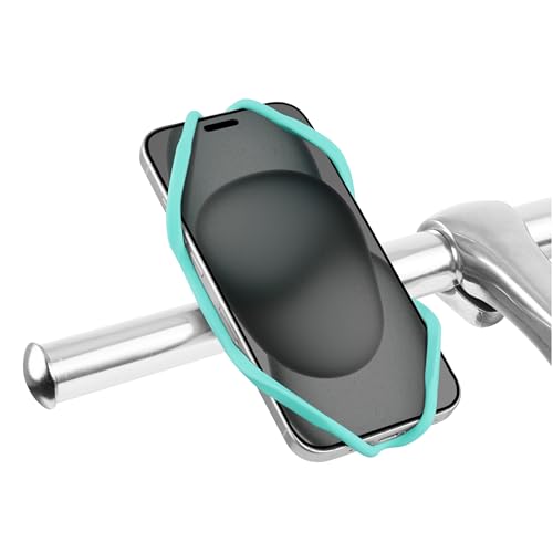 Bone Bike Tie 5, Universal Bike Phone Handlebar Mount for 4.7"-7.2" Phones - color: Turquoise - Bike Tie 5