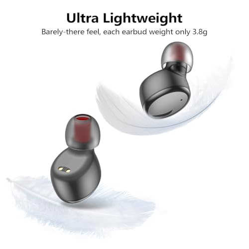 kurdene Wireless Earbuds Bluetooth 5.3 Light Weight in Ear Headphones - color: Glossy Black