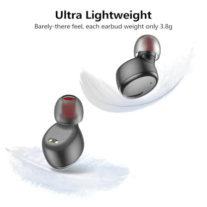 kurdene Wireless Earbuds Bluetooth 5.3 Light Weight in Ear Headphones - color: Glossy Black