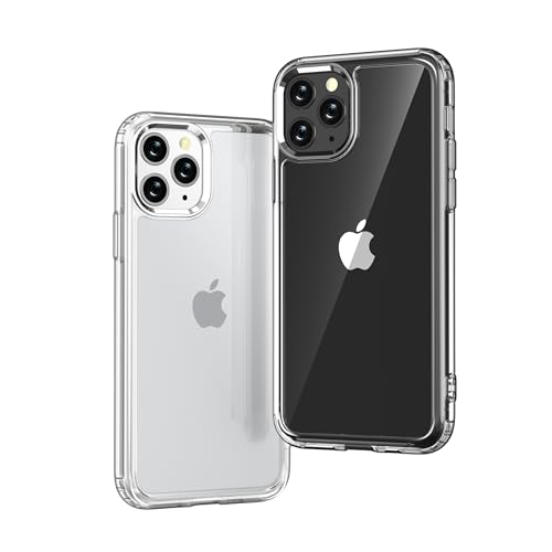 ONES for iPhone 11 Pro Slim Case Clear, [PC + TPU Hybrid][Compatible with MagSafe][Military-Grade Drop Protection][Anti-Yellowing], Shockproof Silicone Hard Cover, Transparent Case - color: HD Highly Clear, size: iPhone 11 Pro