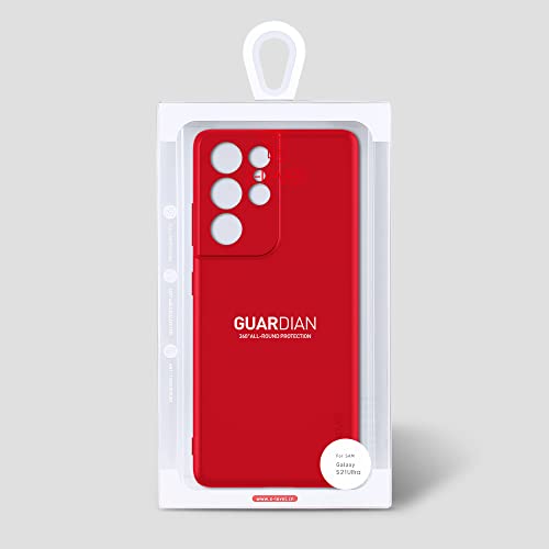 X-level for Samsung Galaxy S21 Ultra Case Slim Fit Soft TPU Super Ultra-Thin [Guardian Series] S21 Ultra Phone Back Cover Light Protective Matte Finish Coating Cases Compatible Galaxy S21 Ultra - color: Red(Camera Updated)