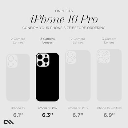 Case-Mate iPhone 16 Pro Screen Protector - Anti-Scratch Tempered Glass with Shatter Protection - Durable 9H Glass with Touch Sensitivity, Ultra High Clarity, Case Friendly, and Easy to Apply - Clear - size: iPhone 16 Pro