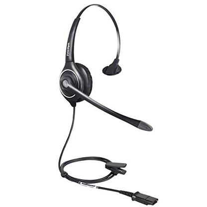 VoiceJoy Monaural Headset with Noise Cancelling Microphone with QD(Quick Disconnect),Compatible and Plantronics QD Quick Disconnect Connector