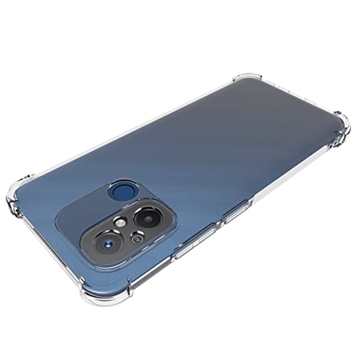 USTIYA Case for Redmi 12C Clear TPU Four Corners Protective Cover Transparent Soft