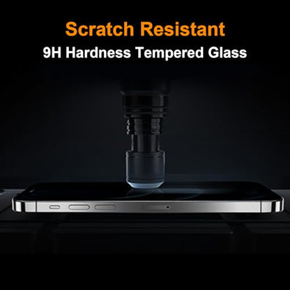 OneFish Screen Protector Glass for iPhone 17e/16e/13/13PRO/14 | 9H Glass Scratch Resistant, HD Clarity Tempered Film with Installation Frame, Easy Installation, 2 Pack - size: iPhone 17e / 16e / 13 / 13PRO / 14