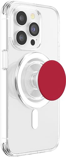 Cell Phone Button Holder Pop Out Knob Plain Solid Red Matte PopSockets PopGrip: Swappable Grip for Phones & Tablets PopSockets MagSafe PopGrip for iPhone - style: MagSafe