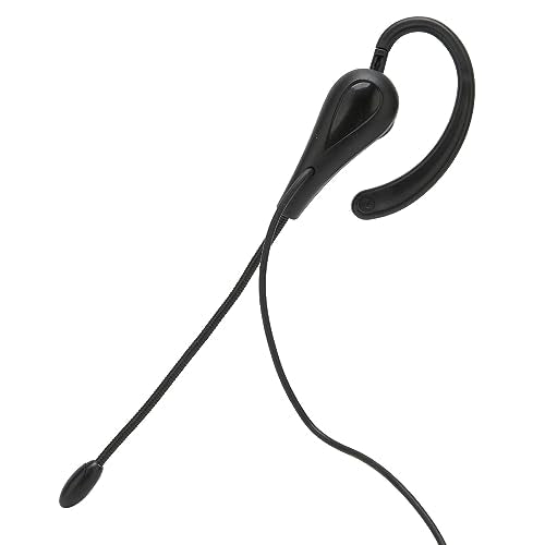Call Center Headset, 3.5mm Wired Ear Hook Single Sided Customer Service Headphone with Mic, for Laptop Mobile Phones, for Telemarketing
