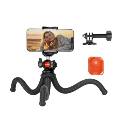 NEEWER TP34 Camera Tripod w Remote, Mini Flexible Vlog Phone Tripod Stand
