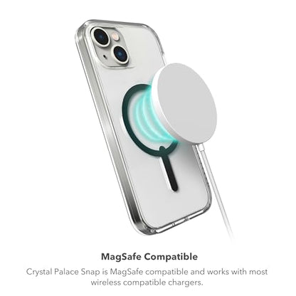 ZAGG Crystal Palace Snap iPhone 15 Plus/ 14 Plus Clear Phone Case - Drop Protection (13ft/4m), Durable Graphene, Anti-Yellowing, and Scratch-Resistant MagSafe Phone Case - size: iPhone 15 Plus/14 Plus, style: With Magsafe