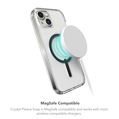 ZAGG Crystal Palace Snap iPhone 15 Plus/ 14 Plus Clear Phone Case - Drop Protection (13ft/4m), Durable Graphene, Anti-Yellowing, and Scratch-Resistant MagSafe Phone Case - size: iPhone 15 Plus/14 Plus, style: With Magsafe