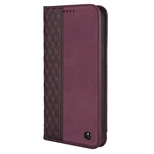 Wallet Case for Samsung Galaxy S26 5G 6.3 inch 2026 - PU Leather Flip Cover with Card Holder Slots, Strong Magnetic Folio Kickstand Phone Case, Wine Red - color: Wine Red, size: Samsung Galaxy S26 6.3"