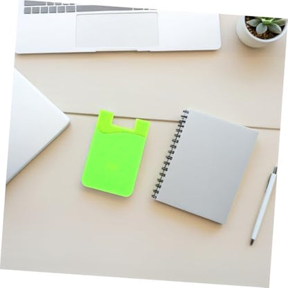jojofuny 3 Pack Adhesive Phone Wallet Silicone Card Holder for Cell Phone - color: Green
