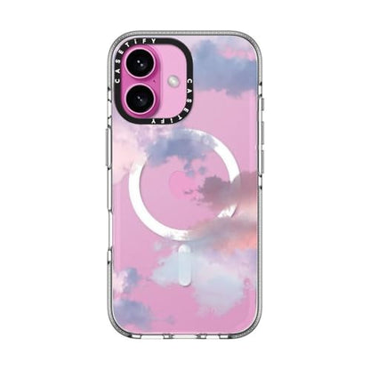 CASETiFY for iPhone 16 Case - Impact Clear Compatible with MagSafe | Not Yellowing | 6.6 ft. 3x Military Grade Drop Protection | Clouds | Clear - color: Clouds, size: Iphone 16 (6.1")