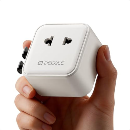 “Air” Universal Travel Adapter 2500W Max AC, Cover 200+ Countries - color: White, size: A1R AC(NO USB)