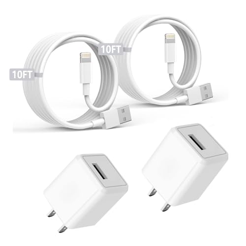 iPhone Charger 10FT,[Apple MFi Certified]2Pack Fast Charging Lightning Cord - size: 10FT A-L