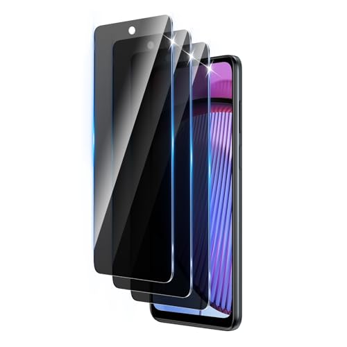 3 Pack Privacy Screen Protector Designed for Motorola Moto G Stylus 5G 2023 /G Power 5G 2023,Full Coverage Anti-Spy Tempered Glass Film,9H Hardness,Anti-Fingerprint,Bubble Free,Easy to Install - size: Moto G Power 5G 2023 FK3