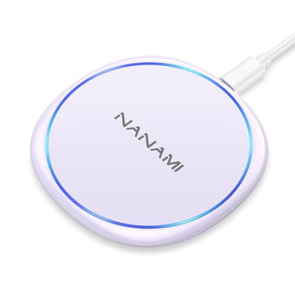 NANAMI 10W Max Wireless Charger Pad for iPhone, Samsung and Other Devices - color: Purple