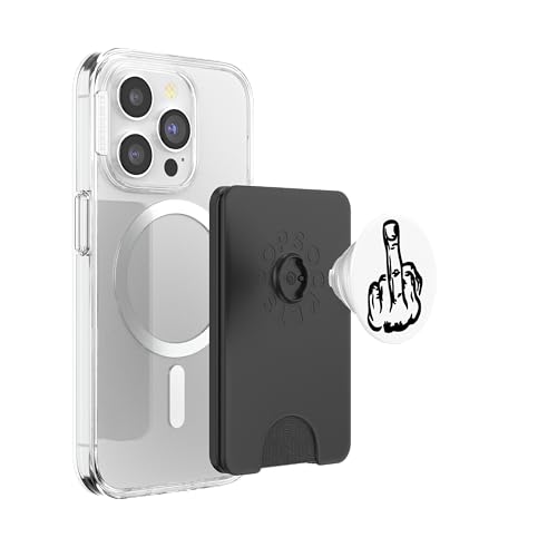 Fuck Off - Middle Finger Phone Popper PopSockets PopWallet for MagSafe - style: Magnetic PopWallet