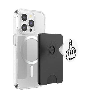 Fuck Off - Middle Finger Phone Popper PopSockets PopWallet for MagSafe - style: Magnetic PopWallet