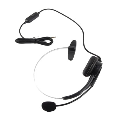 Wired Trucker Headsets, Mono Headset with Noise C Phone, 3.5mm Call Center Headset for Cellphone Laptop, Volume Control for Clear Calls, Comable Earph for Hours Use