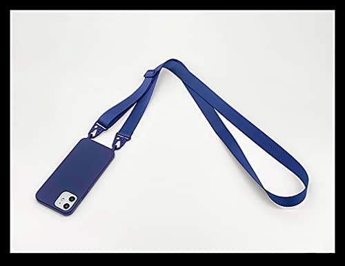 Compatible with iPhone 6/7/8/SE2/SE3,Crossbody Phone Case with Lanyard Cute Soft Silicone Case with Adjustable Shoulder Strap Shockproof Protector Compatible with Women Girls Brick Blue - color: Brick Blue, size: iPhone 6/7/8/SE2/SE3