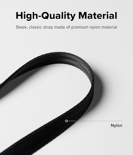 Ringke Phone Lanyard for iPhone 17 Pro Max and Most Smartphones [One-Touch Buckle] Shoulder Strap Adjustable Sturdy Universal Phone Crossbody Neck Lanyard for Travel Essentials - Black - color: Black