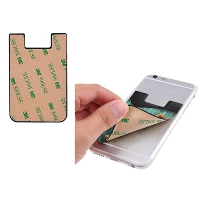 Sunflower Teal Board Wallet Phone Card Holder Wood Pattern Flower Phone Adhesive Card Holder PU Leather Slim Card Holder for Phone Wallet Stick on - color: Sunflower