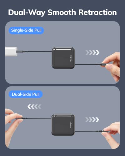 240W Retractable USB C Cable for Phones,Grey,3.3ft - color: Grey, size: V103 1Pack-3.3ft